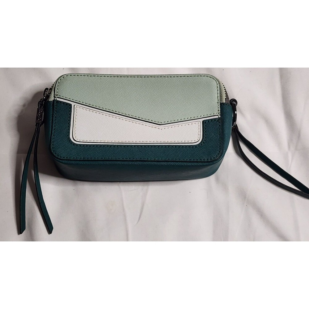 BOTKIER Cobble Hill Small Square CROSS BODY Emerald/Green Combo EuC - Picture 1 of 7